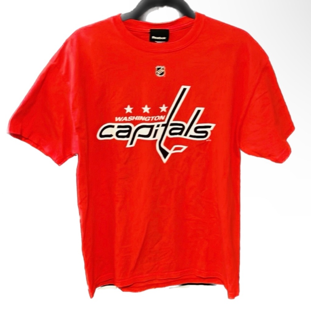 Reebok Red NHL Washington Capitals Nicklas Backstrom #19 T-Shirt, Men's Size M. - Picture 9 of 11